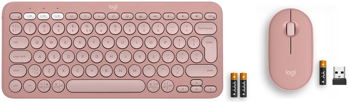 Zestaw LOGITECH MK380 Pebble 2 Combo mysz klawiatura Elegancka wygodna Minimalistyczny design płynna braca zasilanie bateryjne