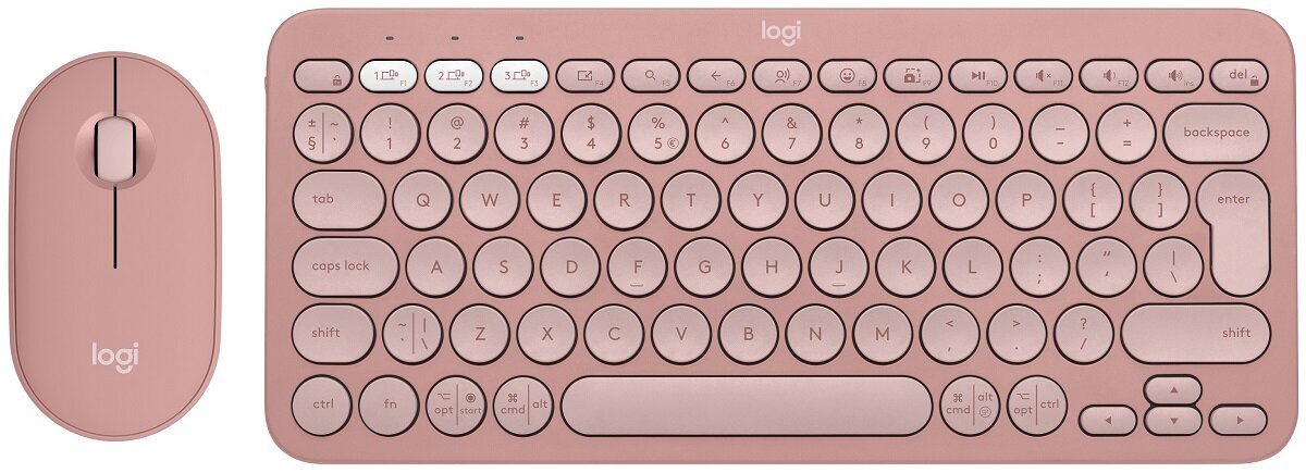 Zestaw LOGITECH MK380 Pebble 2 Combo mysz klawiatura Elegancka wygodna Minimalistyczny design płynna braca zasilanie bateryjne