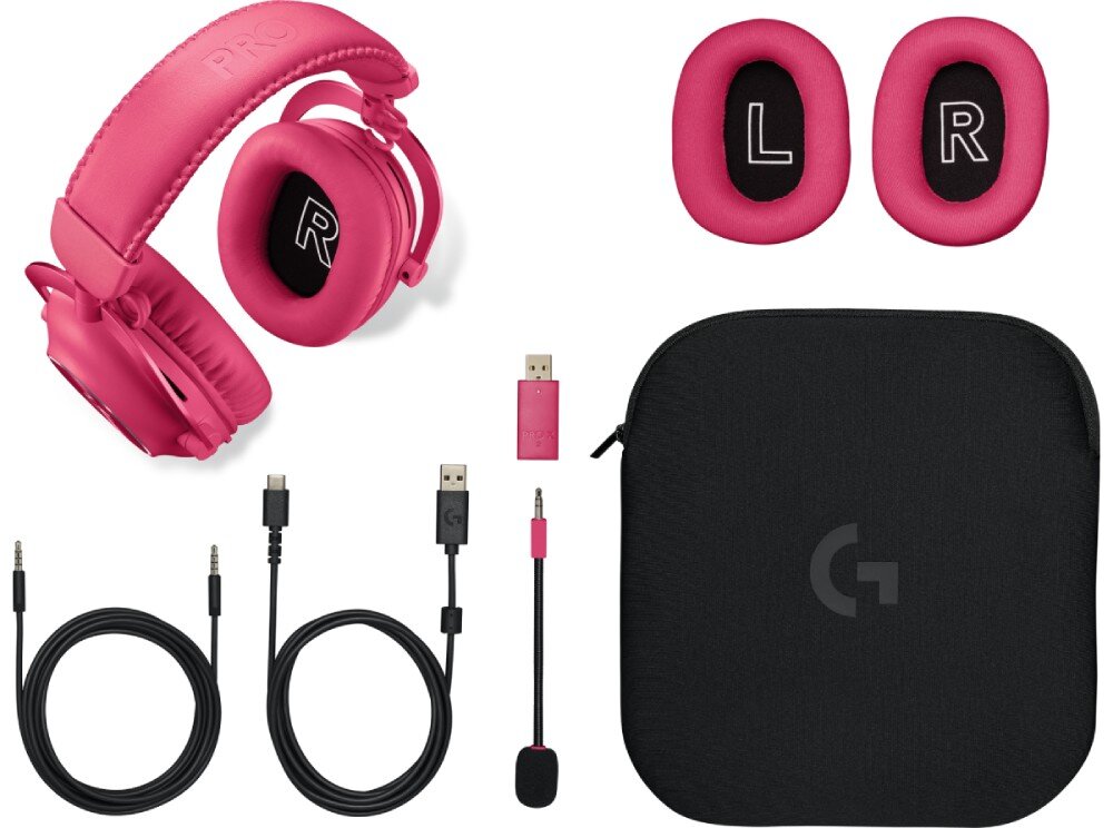 Słuchawki LOGITECH G Pro X 2 Magenta opakowanie zestaw akcesoria