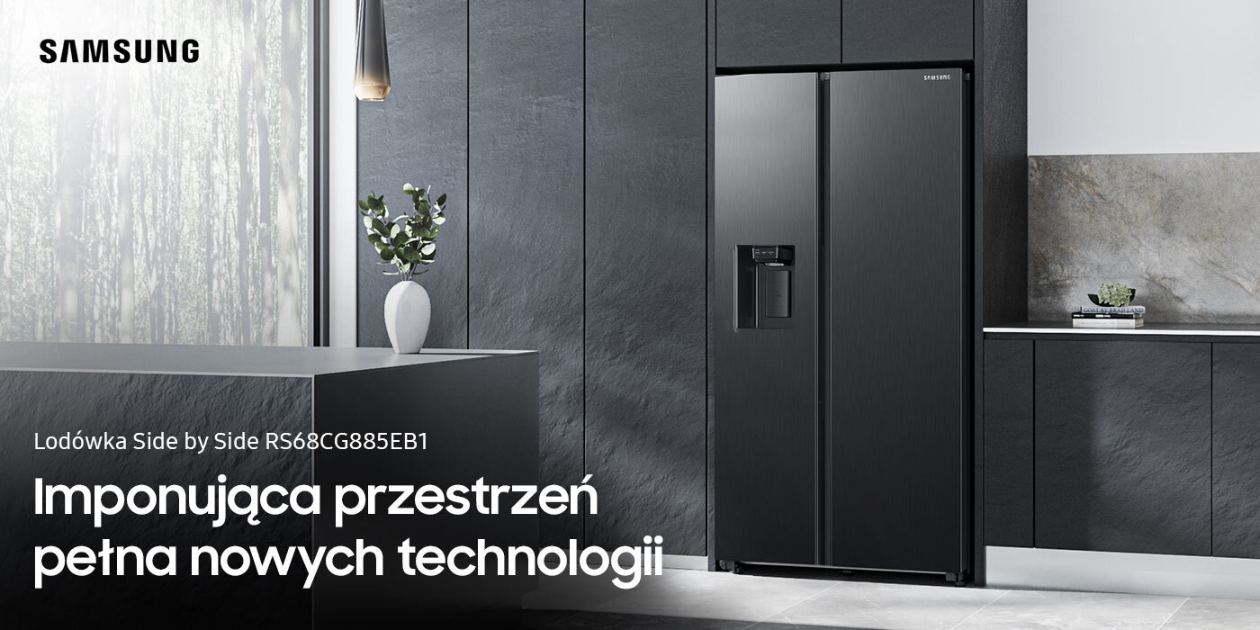 dwudrzwiowa lodówka Samsung RS68CG885EB1 dostępna w sklepach Media Expert dwudrzwiowa lodówka Samsung RS68CG885EB1 dostępna w sklepach Media Expert