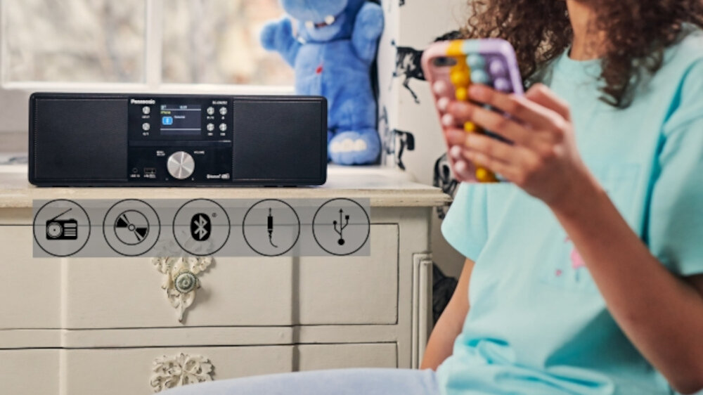 Wieża PANASONIC SC-DM202EG-K - funkcje