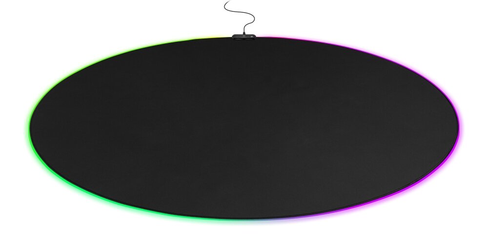 Mata pod fotel gamingowy DELTACO GAM-138 RGB ochrona podłogi czystość powierzchnia trwałość podświetlenie antypoślizgowa warstwa