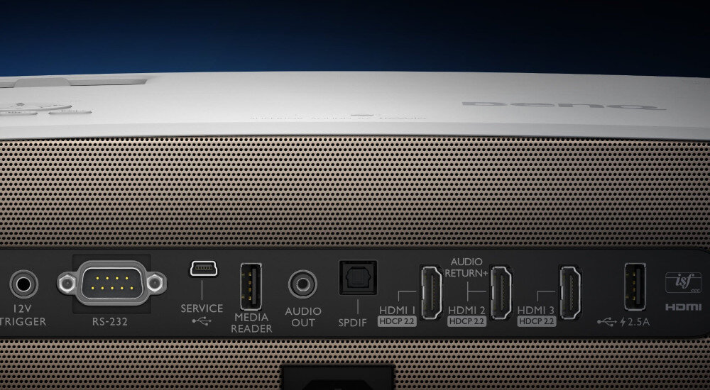 Projektor BENQ W2710 porty złącza podłączenie pilot sterowanie