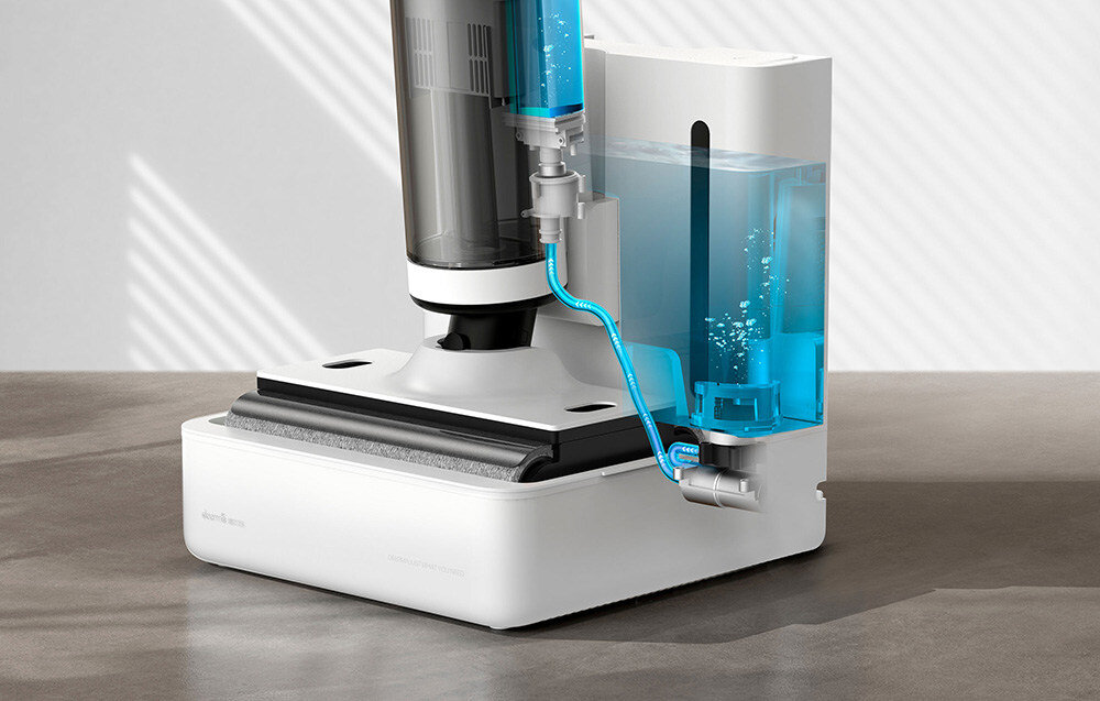 Odkurzacz DEERMA DEM-VX910W automatycznie uzupelnia wode w zbiorniku czas pracy pojemnosc