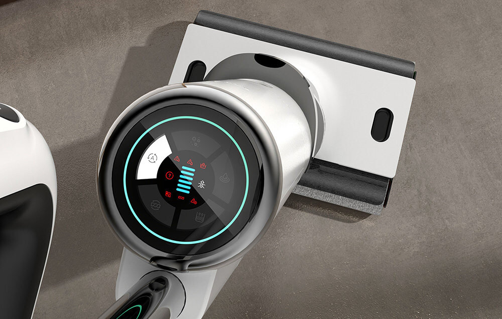 Odkurzacz DEERMA DEM-VX910W okragly czytelny wyswietlacz informacja