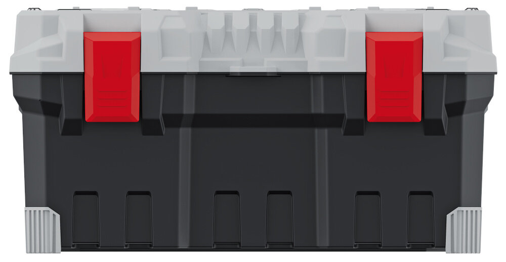 Skrzynka narzędziowa KISTENBERG Titan Plus KTIP5530 skrzynia na białym tle widoczna od przodu dla fachowców i majsterkowiczów przechowywanie transport uporządkowanie narzędzi ręcznych i drobnych akcesoriów