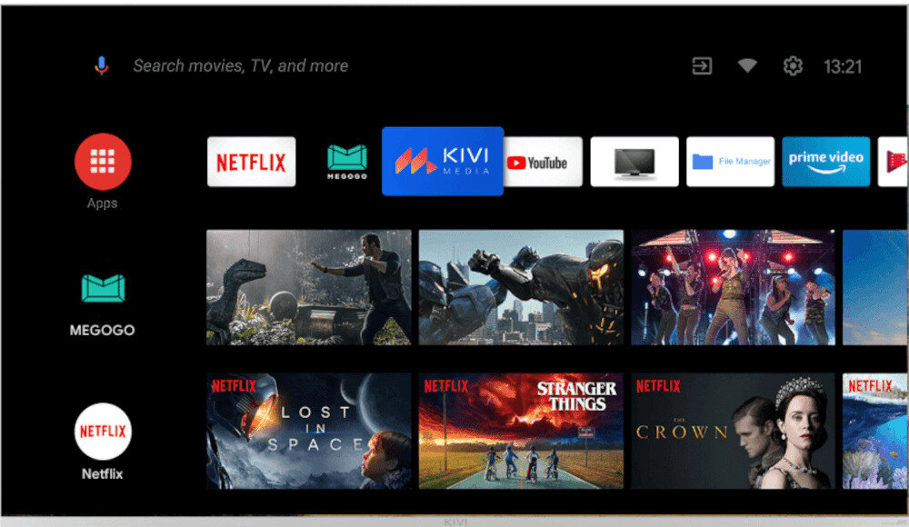 Telewizor KIVI 43U740NB 43 LED 4K Android TV android tv szybkosc google