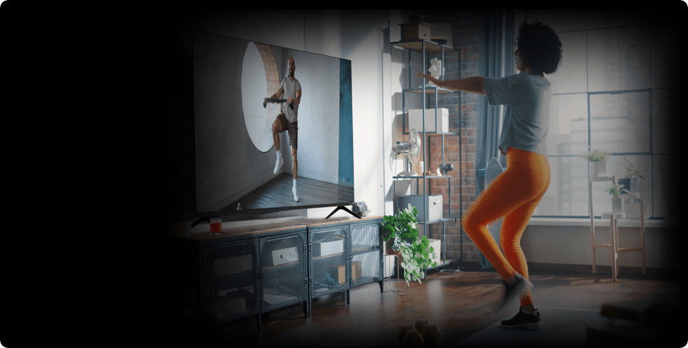 Telewizor KIVI 32H740NB 32 LED Android TV trening fittnes aplikacja