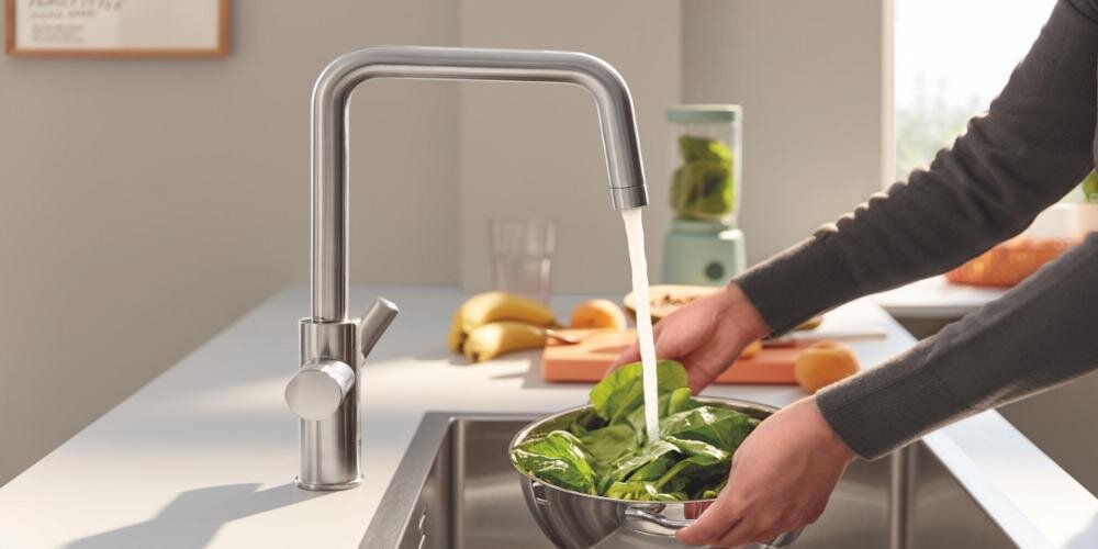 GROHE Blue Pure Eurosmart 30583DC0 woda gazowana niegazowana przycisk pragnienie kamień smak