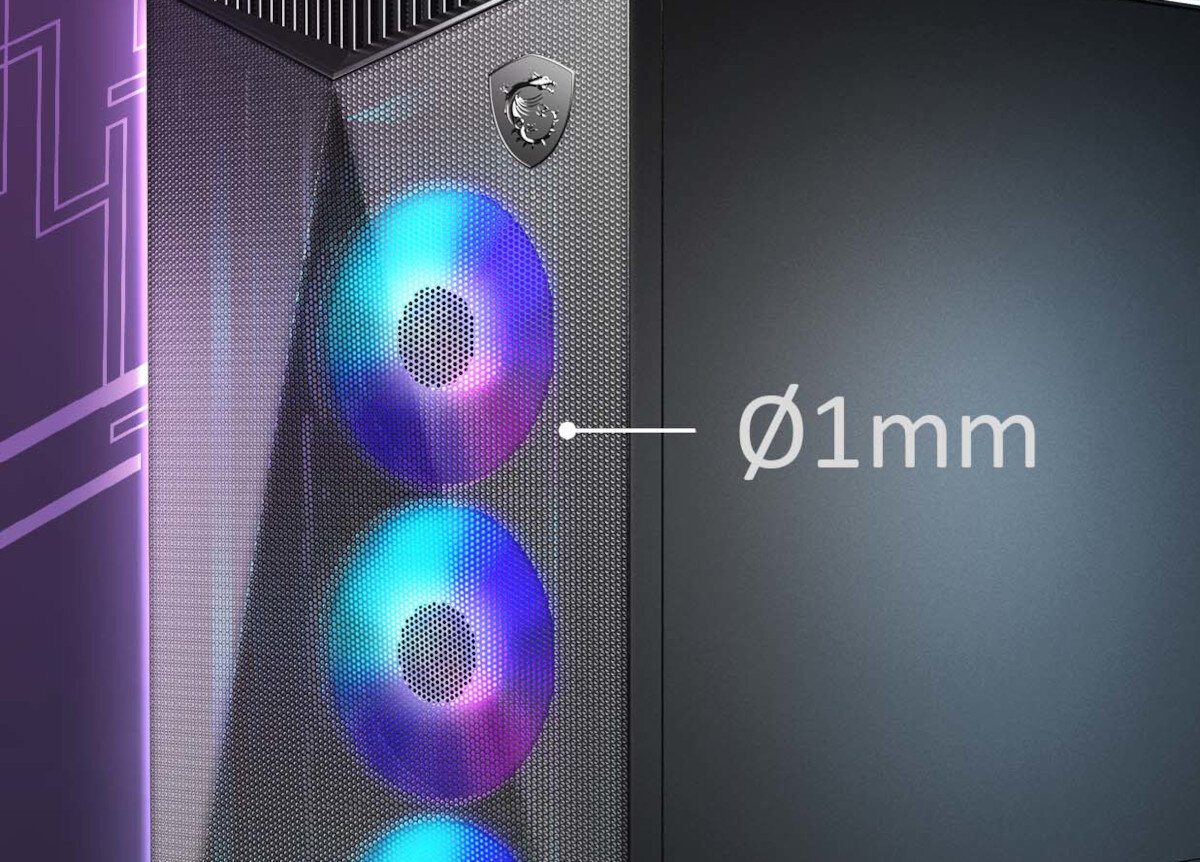 Obudowa MSI MPG Gungnir 300R Airflow przewiewność wentylacja filtry