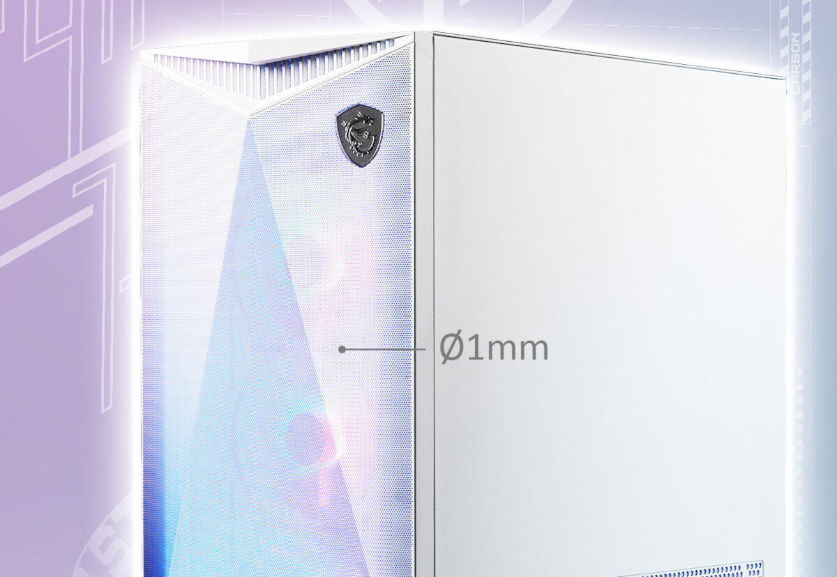 Obudowa MSI MPG Gungnir 300R Airflow przewiewność wentylacja filtry