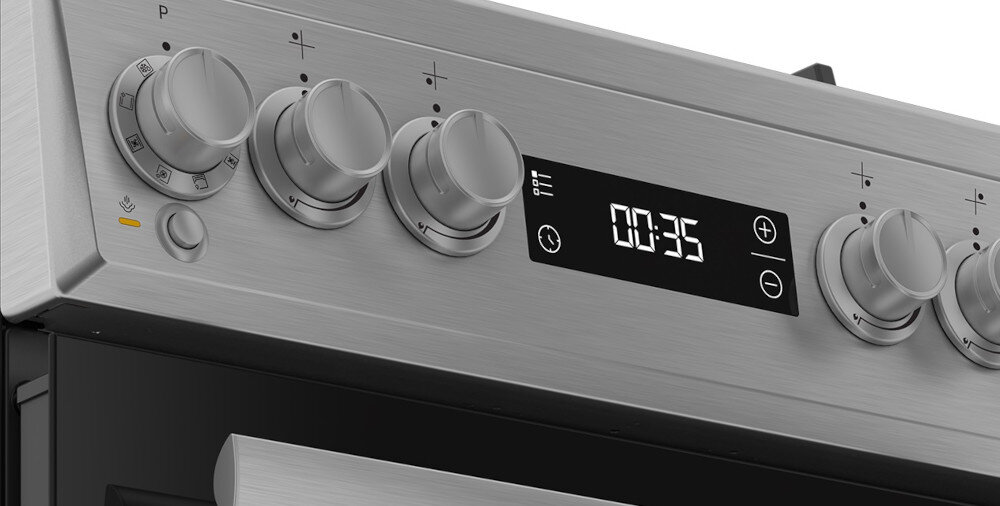 KUCHNIA BEKO FSM52339DXDS Wyświetlacz elektroniczny design wygląd pokrętła