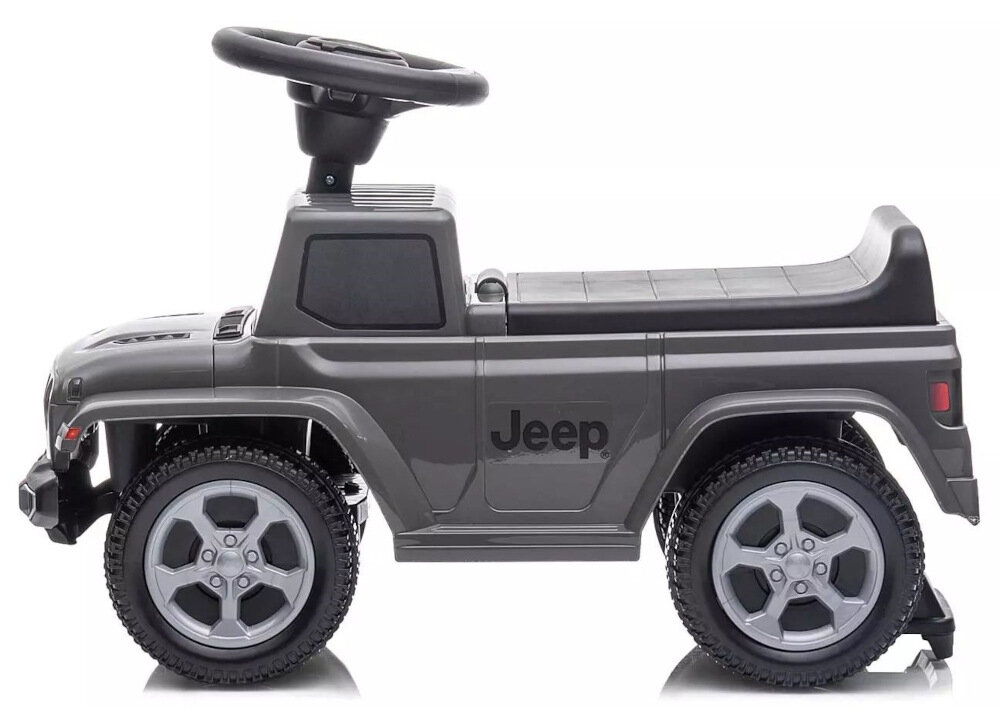 Jeździk MILLY MALLY Jeep Rubicon Gladiator Szary wytrzymaly stabilny solidne materialy staranne wykonanie do rozwoju zmyslu rownowagi motoryki pedalowanie nozkami kierowanie