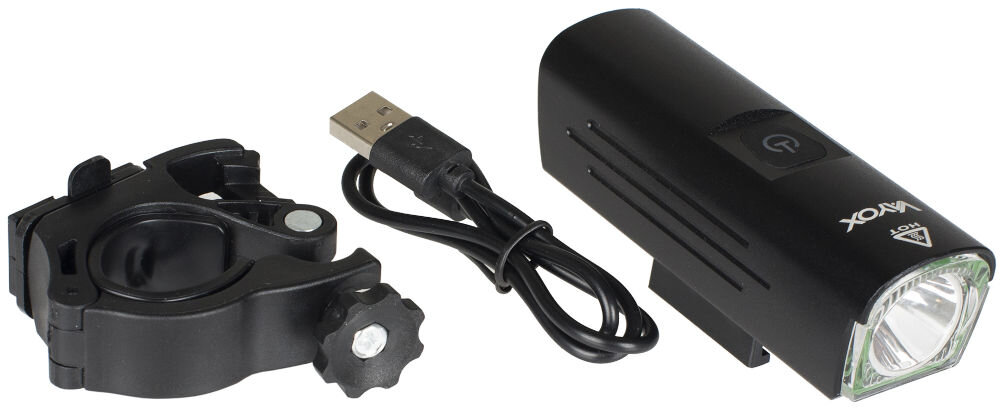 Lampka rowerowa VAYOX VA0112 kabel ładujący mocowanie