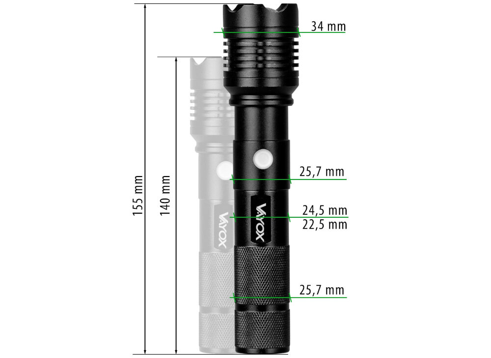 Latarka VAYOX VA0116 wodoodpornosc warunki atmosferyczne