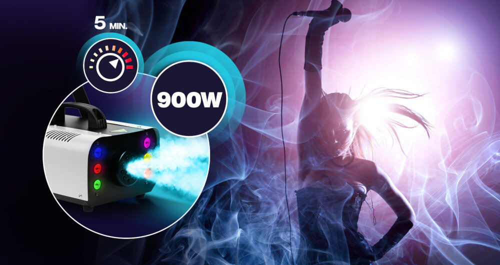 Wytwornica dymu MUSICMATE DM-2 RainbowMist - Duży zbiornik na płyn