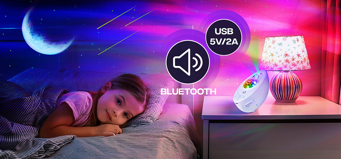 Projektor MUSICMATE Sky Galaxy - EPilot bezprzewodowy – Gra światła pełna emocji