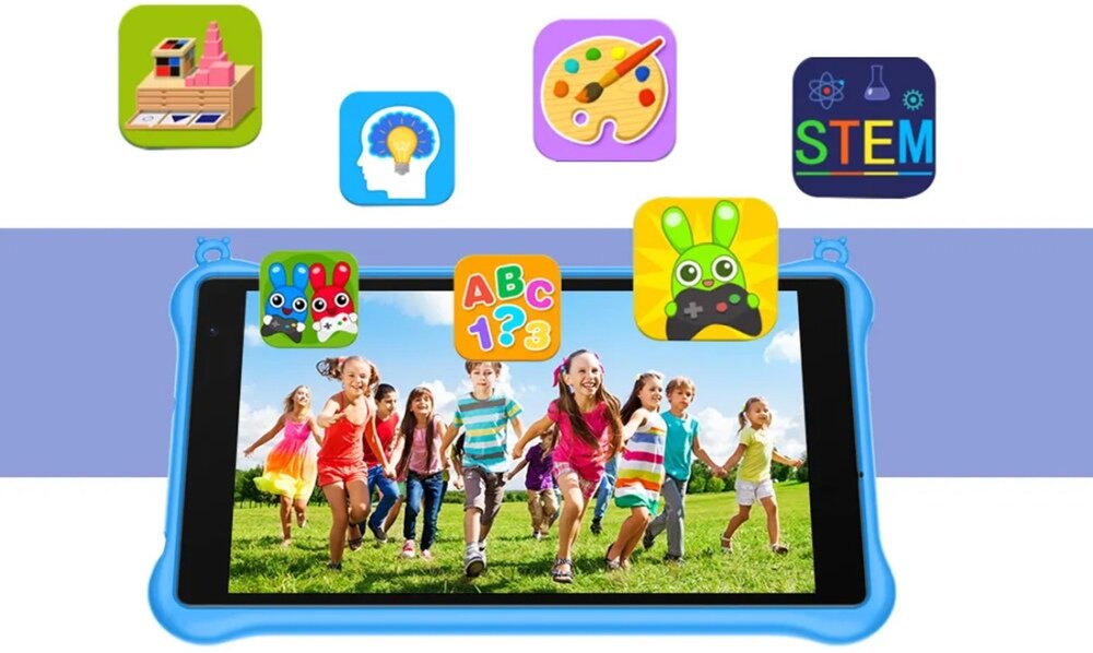 Tablet Blackview TAB5 Kids rozdzielczość rdzenie przekątna czujniki aparat głośnik czas pracy procesor transmisja danych waga wifi pamięć złącza zestaw 