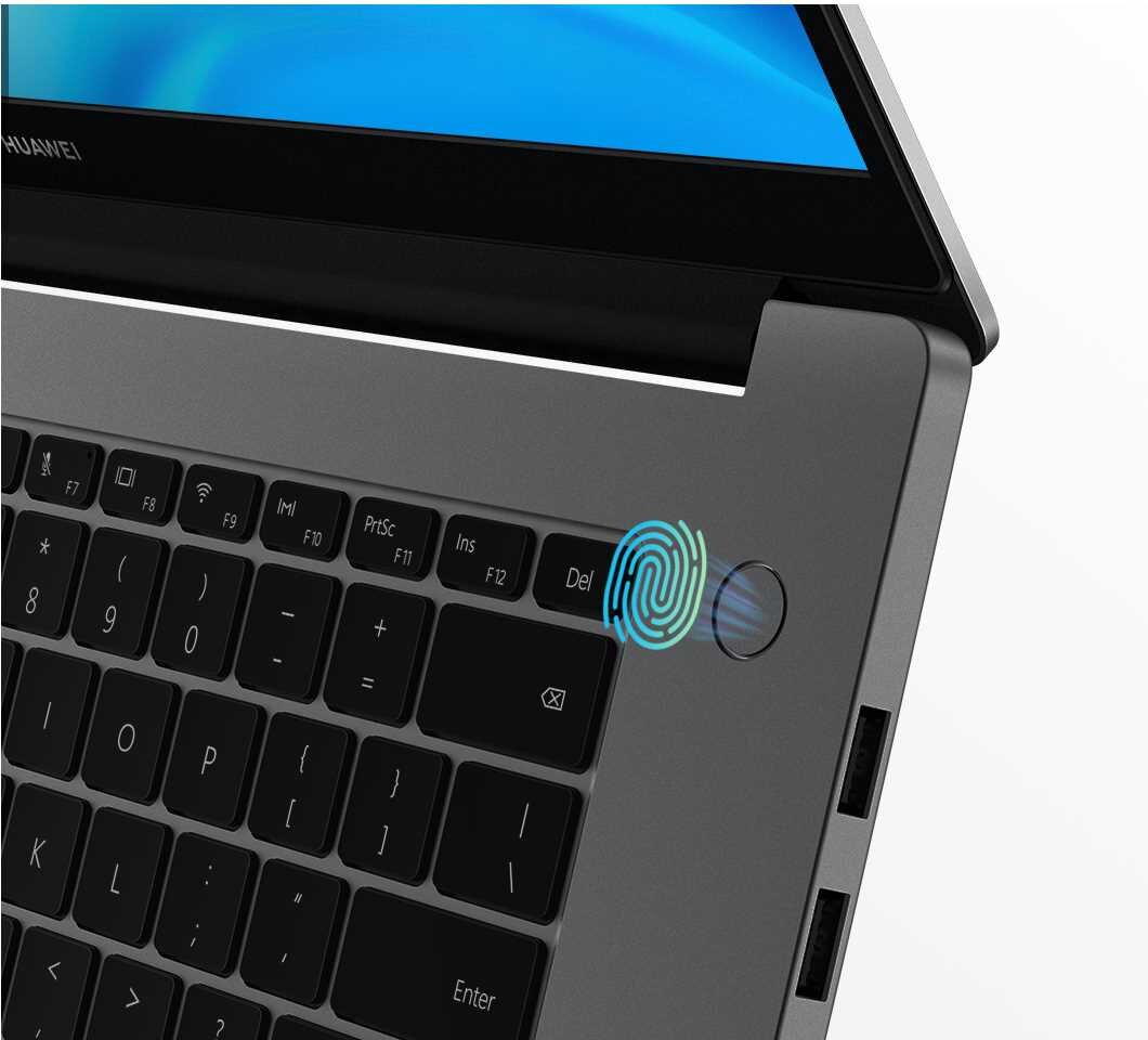 Laptop HUAWEI MateBook D15 - Czytnik linii papilarnych 