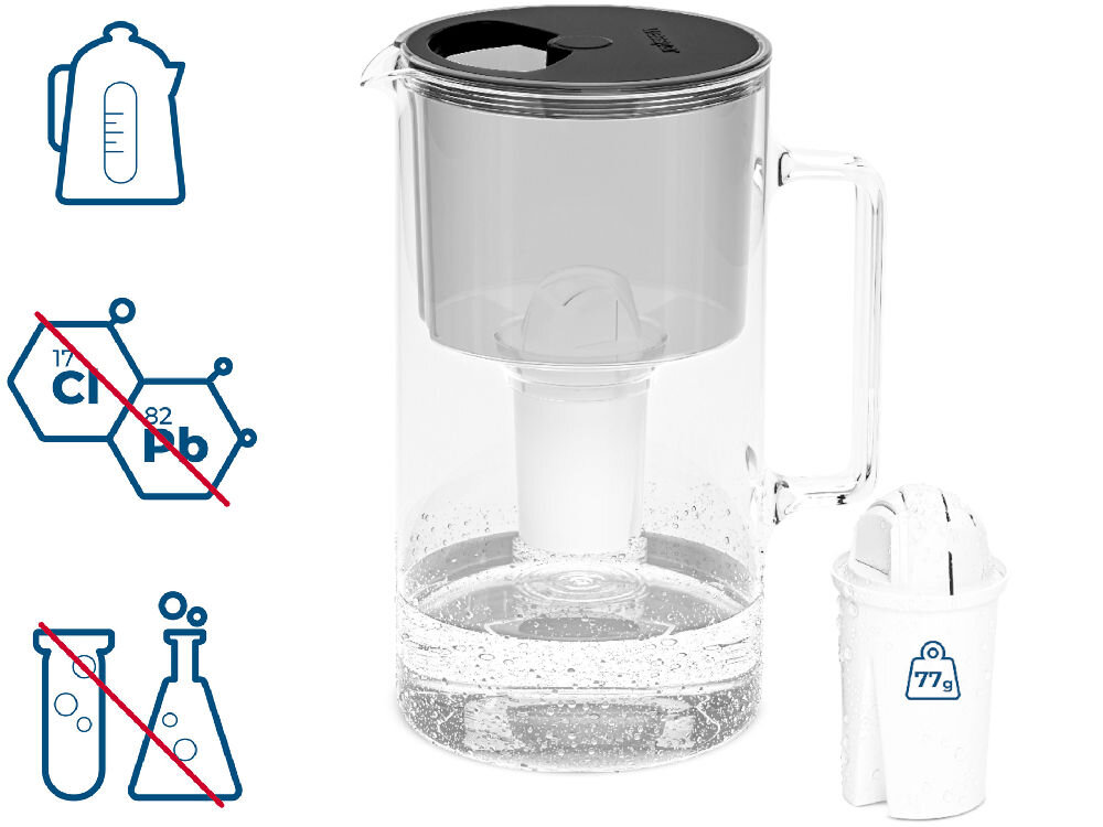 Dzbanek filtrujący WESSPER Borosilicate AquaClassic filtr mieszanka filtrująca