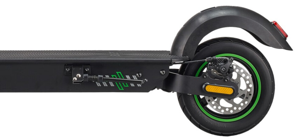 Hulajnoga elektryczna ACER ES Series 5 Czarny hamulce przedni hamulec elektryczny tylny hamulec tarczowy duza sila hamowania krotka droga hamowania