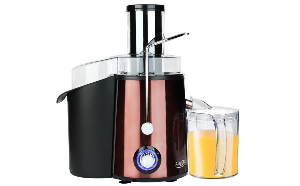 Sokowirówka ADLER AD 4129 szeroki otwór wsadowy, rozdrabnianie większych kawałków, oszczędność czasu, mniej bałaganu