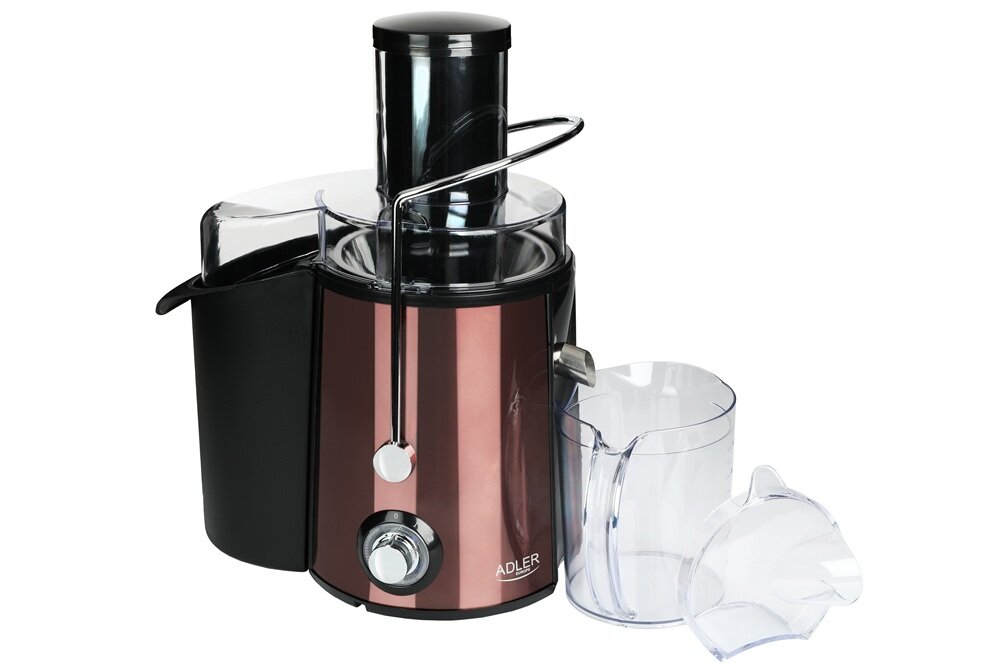 Sokowirówka ADLER AD 4129 zdejmowane elementy, można myć w zmywarce, prosta konstrukcja, szybki montaż i demontaż