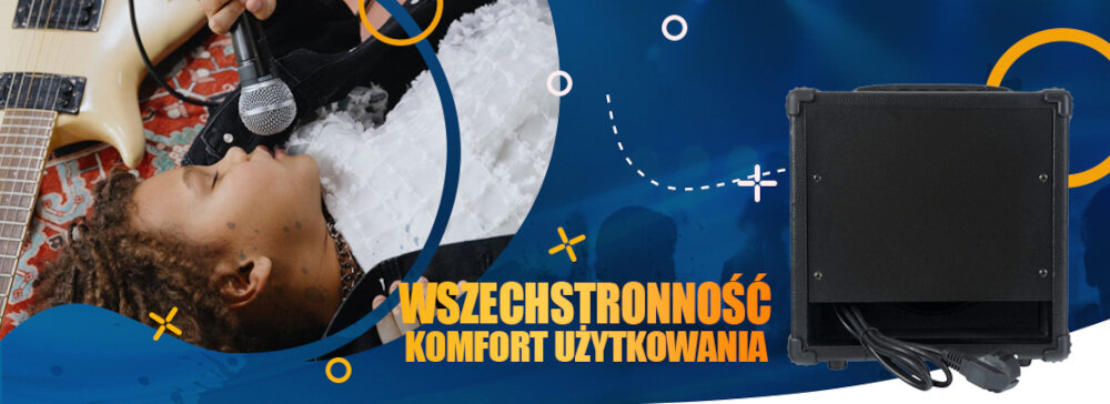 Wzmacniacz gitarowy MUSICMATE A-15 - złącza
