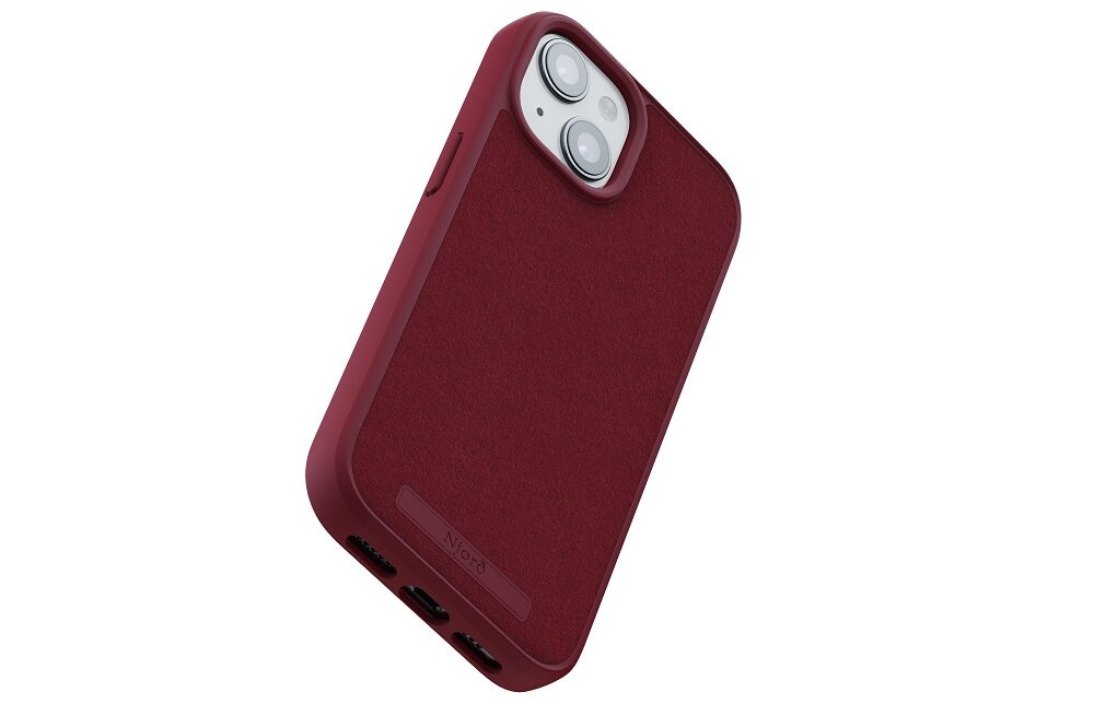 Etui NJORD BY ELEMENTS Suede Comfort+ MagSafe do Apple iPhone 15 elaganckie ochrona smartfona Wyjątkowy wygląd Najwyższej jakości materiały MagSafe Ochrona aparatu Precyzyjne