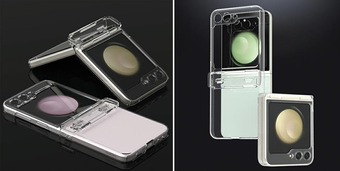 Etui ARAREE Nukin 360 do Samsung Galaxy Z Flip 5 Przezroczysty Stylowy design Twardy przeźroczysty poliwęglan Idealnie dopasowane Bezkompromisowa ochrona