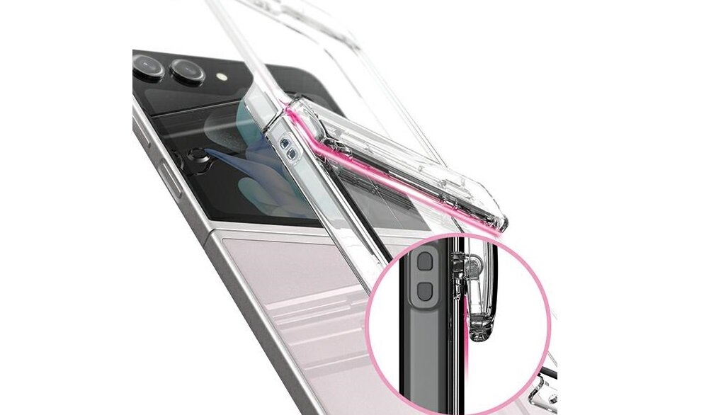 Etui ARAREE Nukin 360 do Samsung Galaxy Z Flip 5 Przezroczysty Stylowy design Twardy przeźroczysty poliwęglan Idealnie dopasowane Bezkompromisowa ochrona