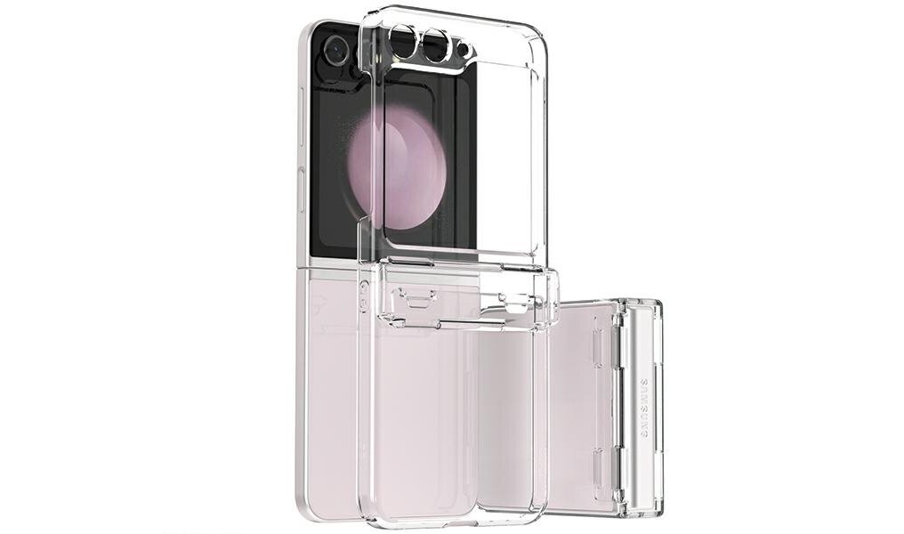 Etui ARAREE Nukin 360 do Samsung Galaxy Z Flip 5 Przezroczysty Stylowy design Twardy przeźroczysty poliwęglan Idealnie dopasowane Bezkompromisowa ochrona