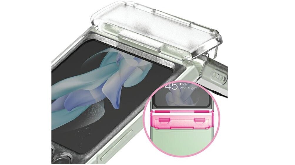 Etui ARAREE Nukin 360 do Samsung Galaxy Z Flip 5 Przezroczysty Stylowy design Twardy przeźroczysty poliwęglan Idealnie dopasowane Bezkompromisowa ochrona
