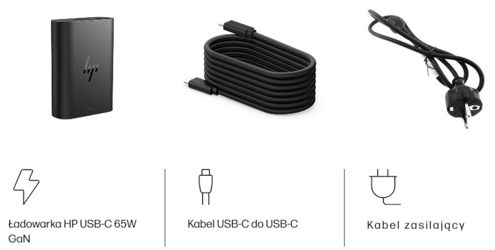 Zasilacz do laptopa HP 600Q7AA ABB USB-C 65W.