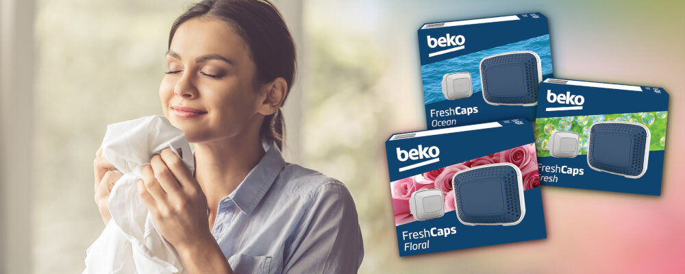 KAPSUŁKI ZAPACHOWE BEKO BFFR16 FRESH warianty zapachowe aromaty świeżość Floral Ocean Fresh