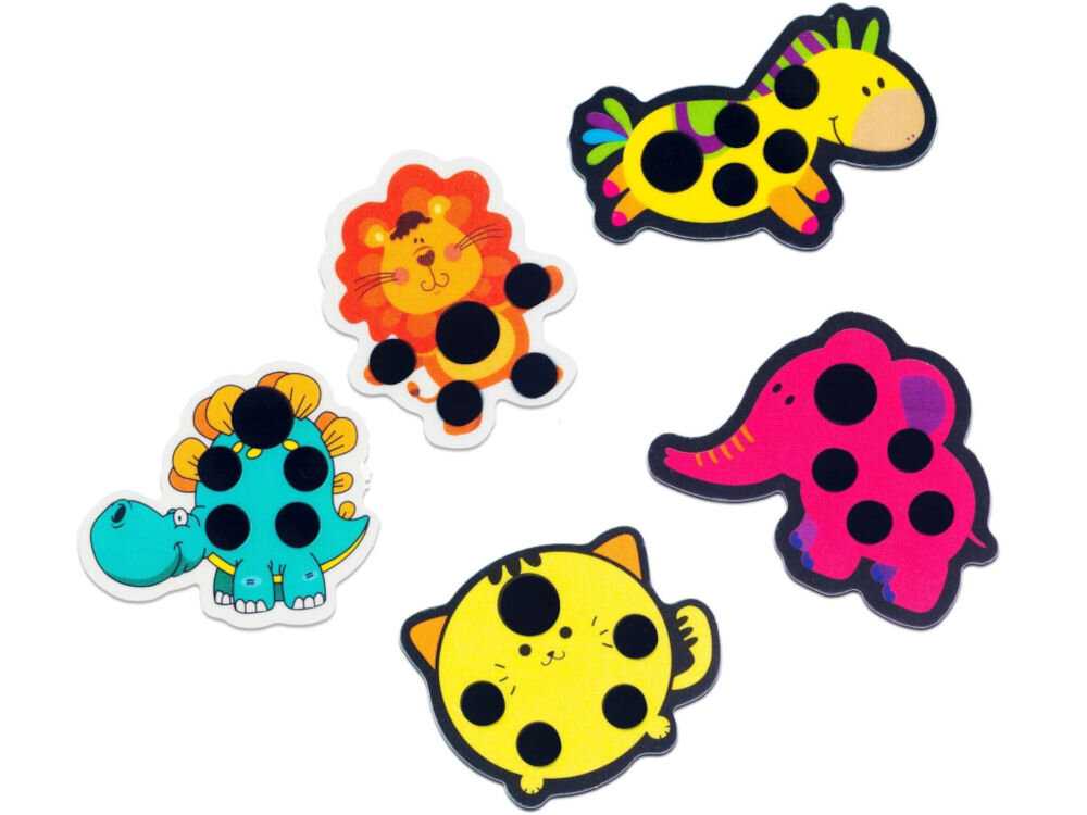 Termometr paskowy VITAMMY Thermo Stickers (20 x 5 szt.) łatwe wygodne monitorowanie temperatury płaska struktura niewielkie wymiary kolorowe przyjazne motywy chętne akceptowanie 