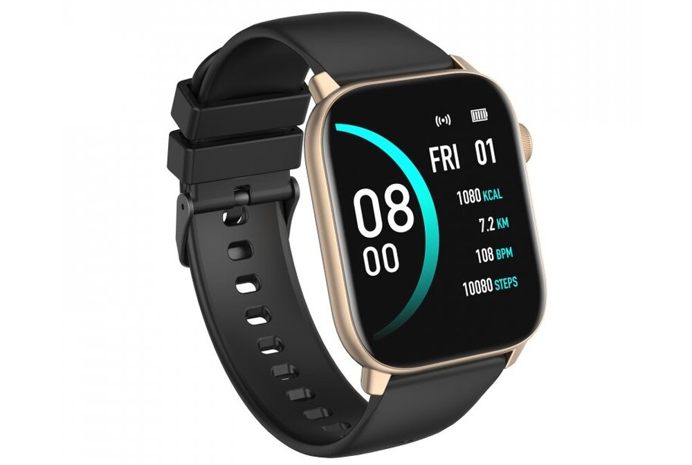 Smartwatch OROMED Oro-Smart Fit 6 ekran bateria czujniki zdrowie sport pasek ładowanie pojemność rozdzielczość łączność sterowanie krew puls rozmowy smartfon aplikacja