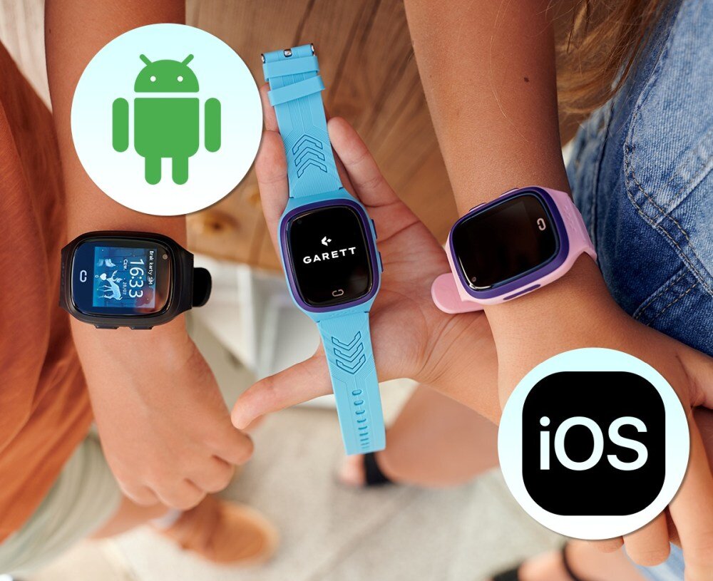 Smartwatch GARETT Kids Rock 4G RT ekran bateria czujniki zdrowie sport pasek ładowanie pojemność rozdzielczość łączność sterowanie krew puls rozmowy smartfon aplikacja