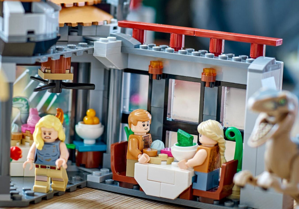 LEGO 76961 Jurassic World Centrum dla odwiedzających: atak tyranozaura i raptora zabawa edukacja rozwój wyposażenie kreatywność