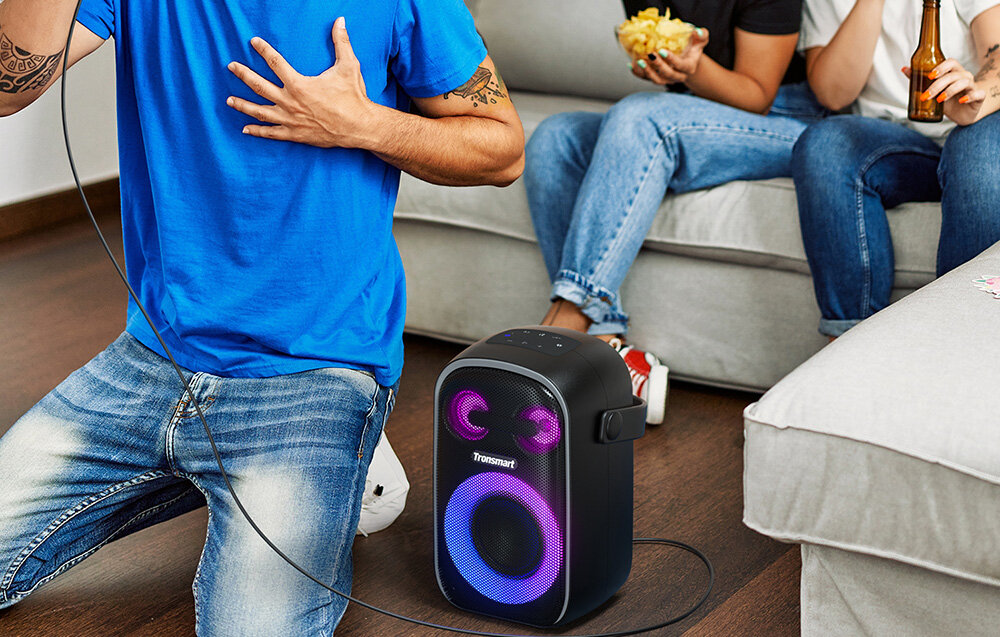 Głośnik mobilny TRONSMART Halo 110 Czarny karaoke śpiewanie gniazdo