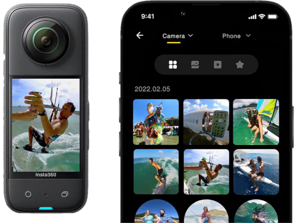 Kamera sportowa INSTA360 X3 Motorcycle Kit Czarny aplikacja obsługa sterowanie