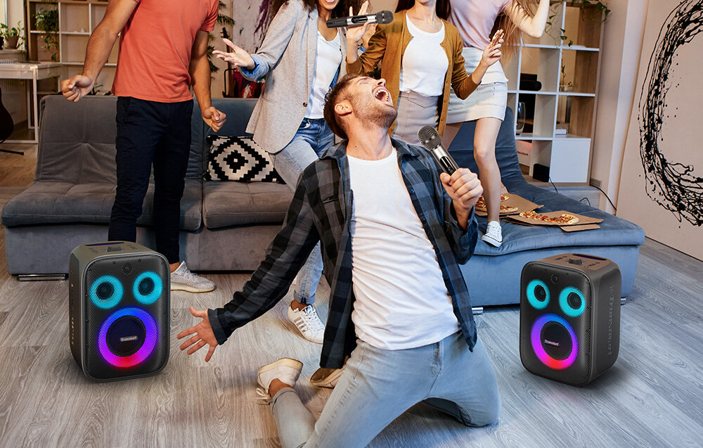 Głośnik mobilny TRONSMART Halo 200 Czarny + Mikrofon technologia bluetooth odległość odporność zachlapanie