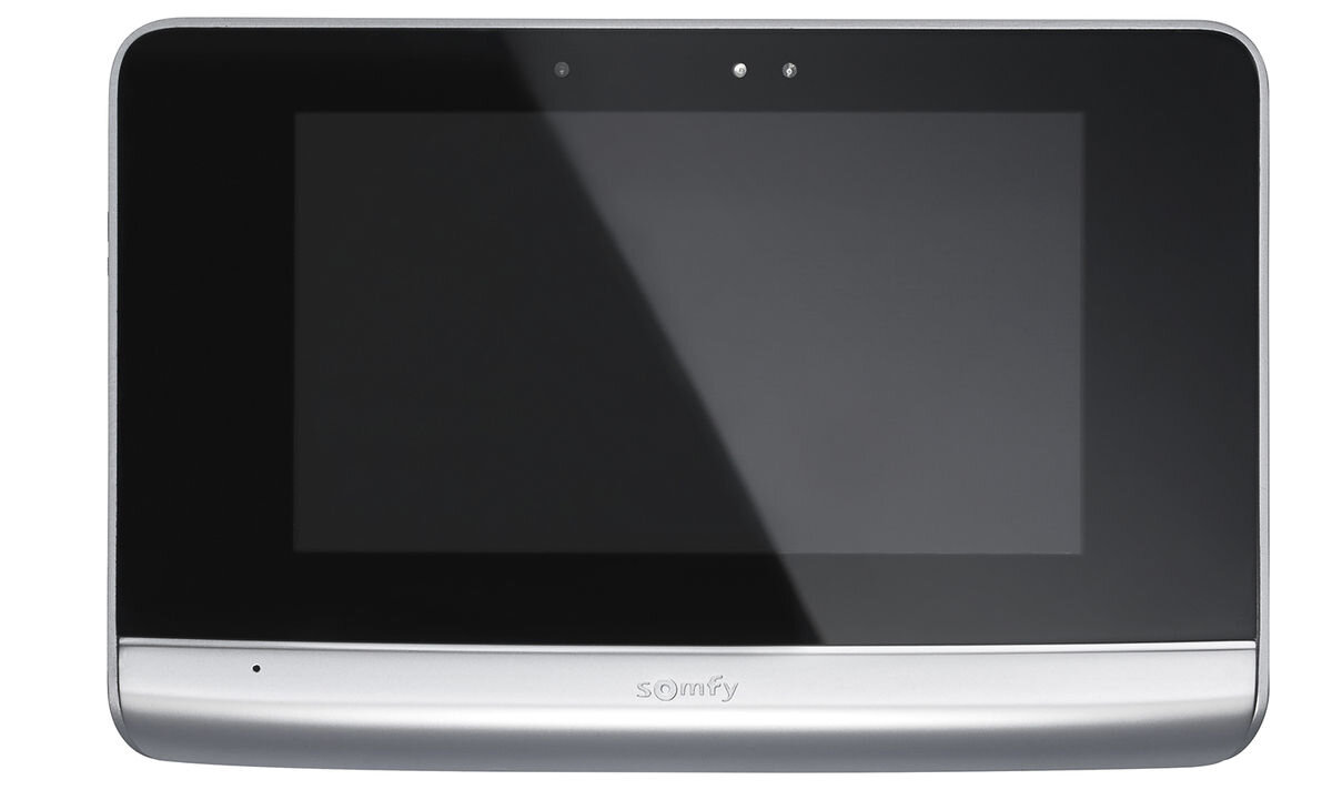 Monitor do wideomofonu SOMFY V500 2401458, ekran, monitorowanie, dotknięcie, ruch, na białym tle monitor do wideodomofonu frontem na wprost