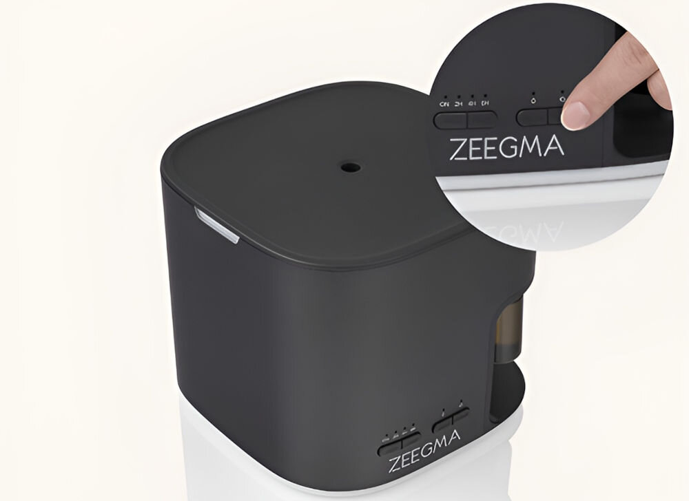 Dyfuzor zapachów ZEEGMA Aromi Antracyt timer ultrasoniczny poprawa jakości powietrza nawilżenie wydajność mgiełki
