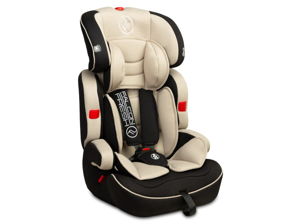 Fotelik samochodowy CARETERO Falcon Fresh 9-36 kg Beżowy bezpieczny wygodny dla dzieci od 9 do 36 kg maksymalne bezpieczenstwo komfort najwyzsze standardy bezpieczenstwa i homologacji wedlug Unii Europejskiej norma ECE R44/04