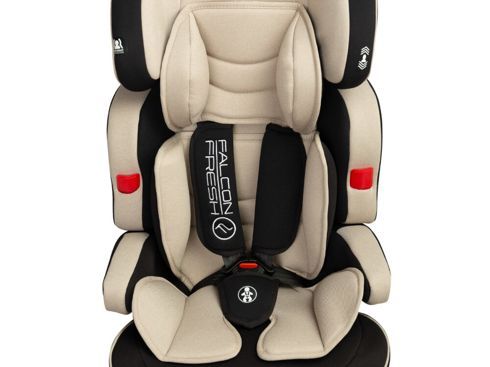 Fotelik samochodowy CARETERO Falcon Fresh 9-36 kg Beżowy bardzo wygodna wkladka dla dzieci od 9 kg miekka pokrowiec mozna schagnac i wyprac wkladke mozna usunac wraz ze wzrostem dziecka