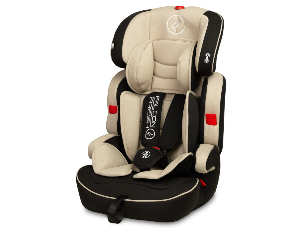 Fotelik samochodowy CARETERO Falcon Fresh 9-36 kg Beżowy bezpiczny sprzet bardzo prosty montaz odpowiednio przypiac pasami bezpeiczenstaw w aucie do jazdy przodem do kierunku jazdy
