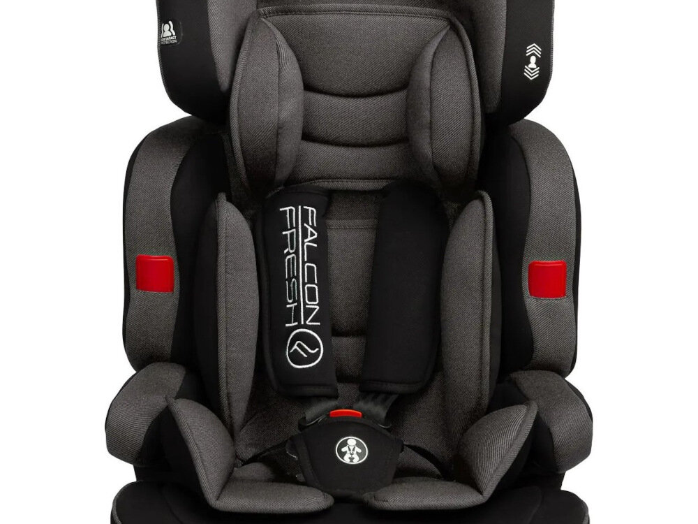 Fotelik samochodowy CARETERO Falcon Fresh 9-36 kg Grafitowy bardzo wygodna wkladka dla dzieci od 9 kg miekka pokrowiec mozna schagnac i wyprac wkladke mozna usunac wraz ze wzrostem dziecka