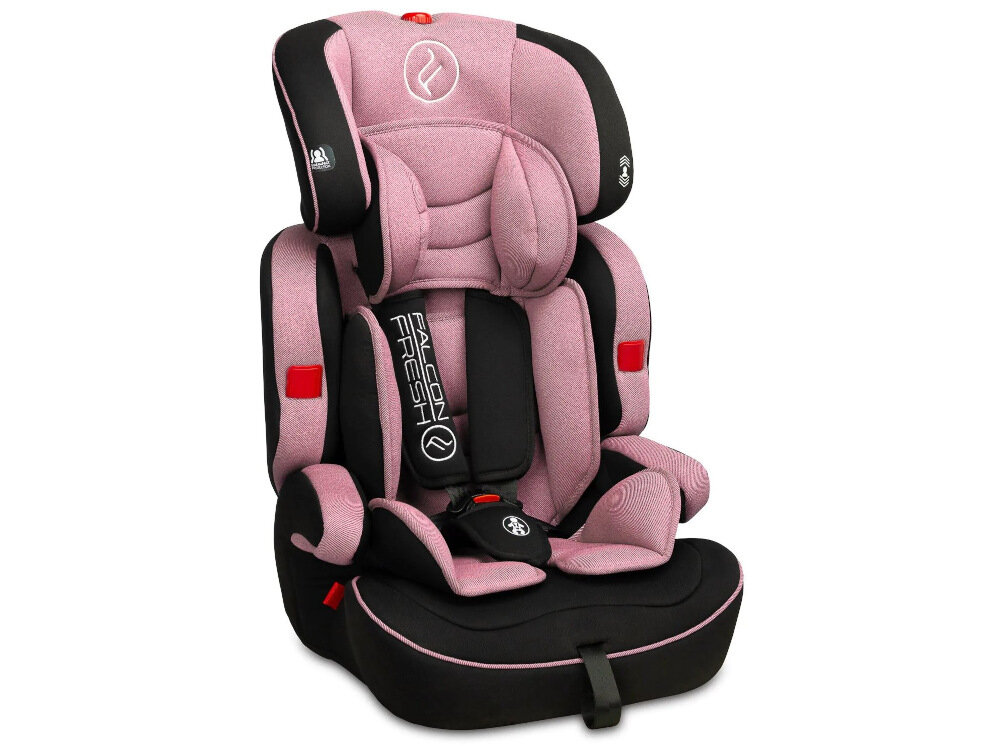 Fotelik samochodowy CARETERO Falcon Fresh 9-36 kg Różowy bezpieczny wygodny dla dzieci od 9 do 36 kg maksymalne bezpieczenstwo komfort najwyzsze standardy bezpieczenstwa i homologacji wedlug Unii Europejskiej norma ECE R44/04