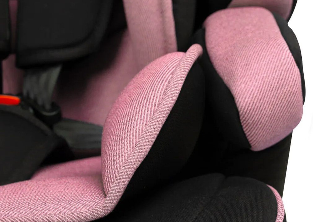 Fotelik samochodowy CARETERO Falcon Fresh 9-36 kg Różowy wygodne podlokietniki odpowiednie podparcie podczas jazdy wygodne ulozenie rak